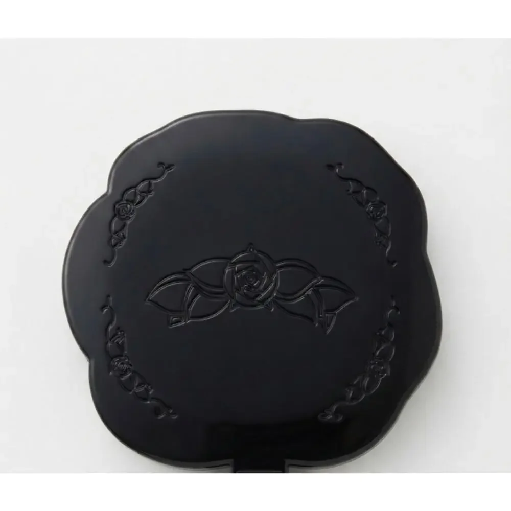 Vintage Black Rose Compact Mirror